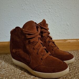 Sorel Chestnut Suede High-Top Sneakers